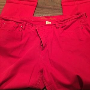 Red jeans